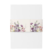 バジェットカラフルワイルドフラワーフローラ水彩 招待状ベリーバンド (裏面例)