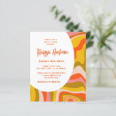 バジェットカラフル曲線波状Groovyブライダルシャワー (スタンド正面)