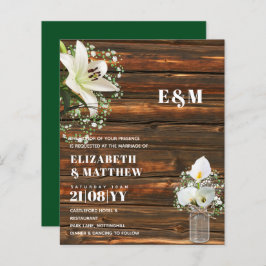 バジェットカラライリシックみすぼらしい結婚式の招待