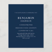 バジェットカラー金ゴールド&ネイビー大学院数々の写真 チラシ (裏面)