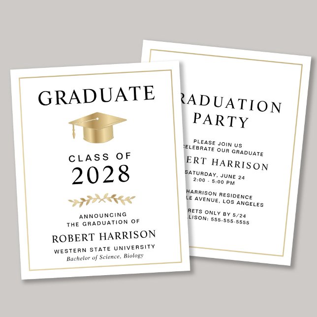 バジェットカレッジ卒業パーティの招待状 (クリエイターアップロード済み)
