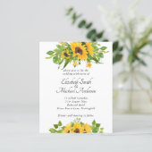 バジェットカントリーひまわり結婚式招待状 (スタンド正面)