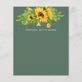 バジェットカントリーひまわり結婚式招待状 (裏面)