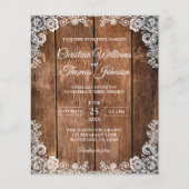 バジェットカントリーウェディング招待状 (正面)