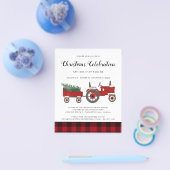 バジェットカントリー素朴クリスマスパーティーフライヤー チラシ (シングル)