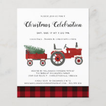 バジェットカントリー素朴クリスマスパーティーフライヤー