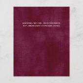 バジェットカントリー開花ブルゴーニュフローラシック結婚ズ (裏面)