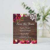 バジェットカントリーBurgundyフローラウッド日付を保存 (スタンド正面)