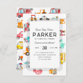 バジェットカー通りキッズトランスポート誕生日 ノートカード (正面/裏面)