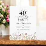 バジェットガーデンワイルドフラワー40th誕生日招待状 チラシ<br><div class="desc">庭祝フローラ書道40歳の誕生日の招待とスタイルで、マイルストーンのイベントに最適。フローラ鮮やかデザインと書エレガント道を取り揃え、お客様のお祝いにお洒落より洗練されたトーンを設定。緑豊かな庭園のテーマは、自然美しいと優雅なタイポグラフィを融合し、時代を超越した魅力的な外観を作り出す。屋外や庭をテーマにした集まりに最適で、この特別な機会の喜びを美しく捉え、40歳の誕生日の祭りに参加するゲストを楽しませる。</div>