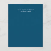 バジェットガーデン葉秋の結婚式招待状ティール(緑がかった色) (裏面)