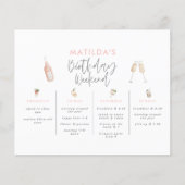 バジェットガーリーエレガント誕生日の週末の日程 (正面)