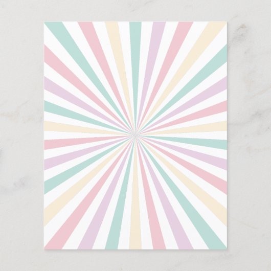 バジェットガーリーパステルカラーカーニバルサーカス誕生日 (裏面)