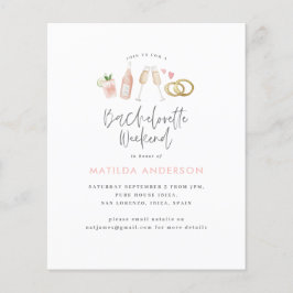 バジェットガーリーピンクシャンパーニュバチェロレッテ チラシ