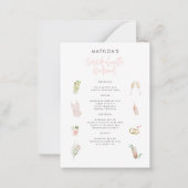 バジェットガーリーピンクシャンパーニュバチェロレッテ ノートカード (裏面)