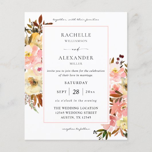 バジェットキャンディピンク&イエローフローラ結婚2 (正面)