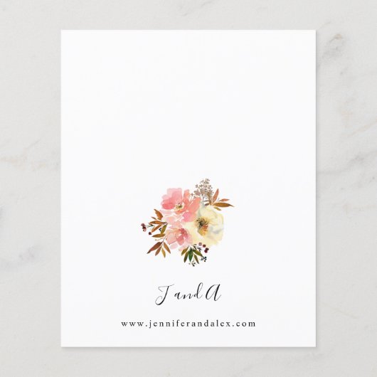 バジェットキャンディピンク&イエロー結婚フローラ チラシ (裏面)