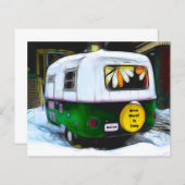 バジェットキャンパーレトロ退職したヴィンテージ移動 (正面/裏面)