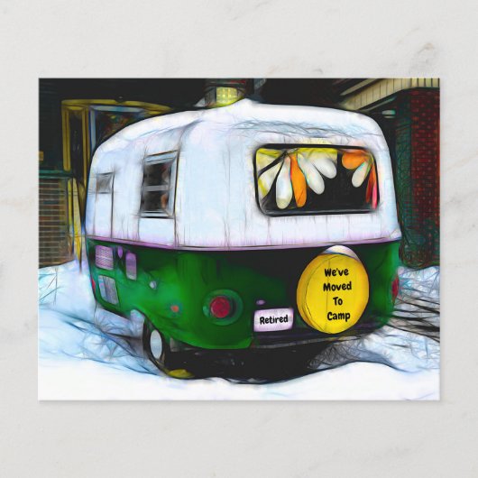 バジェットキャンパーレトロ退職したヴィンテージ移動 (正面)