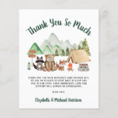バジェットキャンピングウッドランドベビーシャワーありがとう (正面)
