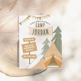 バジェットキャンプテーマ屋外ボーイバースデーパーティー