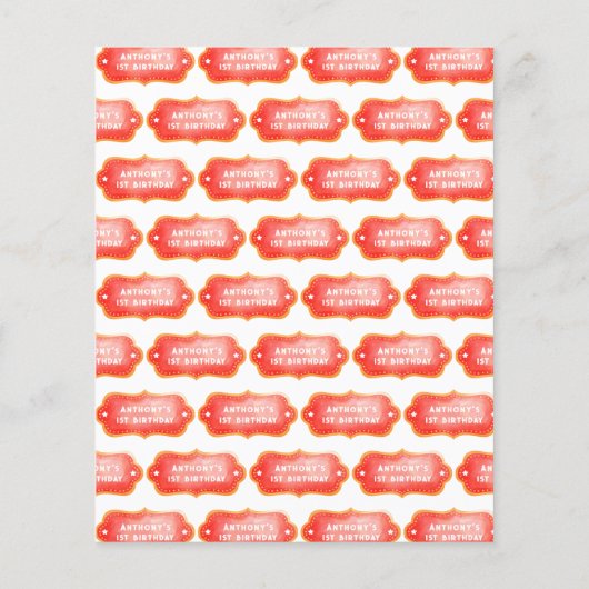 バジェットキュートサーカスカーニバルフェスティバル1st誕生日 チラシ (裏面)