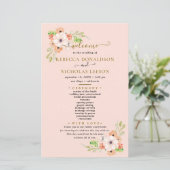 バジェットキュートフラワーズボタニカル結婚式 プログラム (スタンド正面)