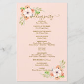 バジェットキュートフラワーズボタニカル結婚式 プログラム (裏面)