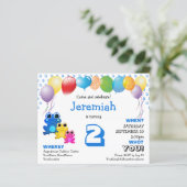 バジェットキュートブルーボーイズ2nd誕生日招待状 (スタンド正面)