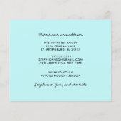 バジェットキュートペンギンビーチニューホームホリデーカード (裏面)