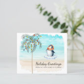 バジェットキュートペンギンビーチホリデームービングカード (スタンド正面)