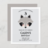 バジェットキュートラコーンラスカルミニマル招待状 (正面/裏面)