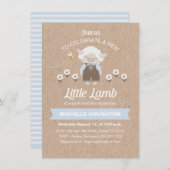 バジェットキュートラム男の赤ちゃんシャワー招待状 招待状 (正面/裏面)