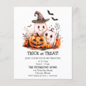 バジェットキュート幽霊トリックオアトリート招待状 (正面)