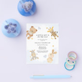 バジェットキュードトイかわいい赤ちゃんシャワー招待状 チラシ (シングル)