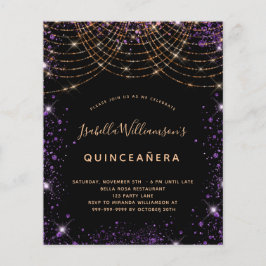 バジェットキンセアニェラブラックパープル金ゴールドグリッターダスト