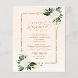 バジェットキンセアニェラ招待状バイリンガルピンク金ゴールド