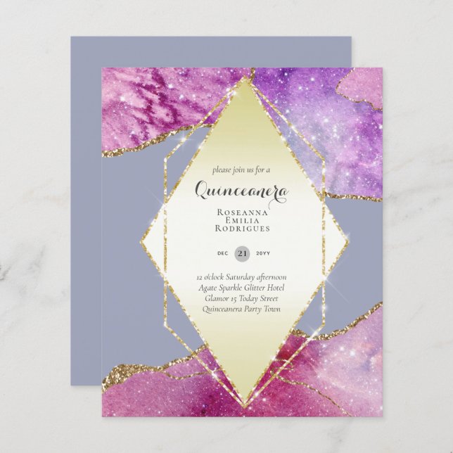 バジェットキンセアニェラ- AGATEスパークルスグラモールシック (正面/裏面)