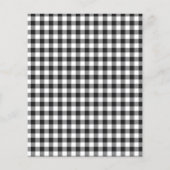 バジェットギンガムベビーシャワーユーカリ招待状 (裏面)