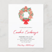 バジェットギンガーブレッドクッキーエクスチェンジホリデー招待状 (正面)