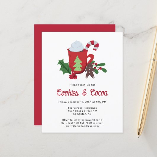 バジェットクッキーとココアクリスマスホリデーパーティー (正面/裏面インサイチュ)