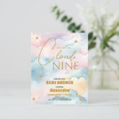 バジェットクラウド9金ゴールドスターウォーターカラーベビーシャワー (スタンド正面)