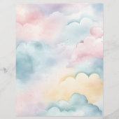 バジェットクラウド9金ゴールドスターウォーターカラーベビーシャワー チラシ (裏面)