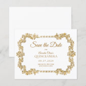 バジェットクラシックアイボリーホワイト金ゴールドフレームキンセアニェラ (正面/裏面)