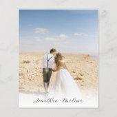 バジェットクラシックシンプルネイビーブルーモノグラム結婚ズ (裏面)