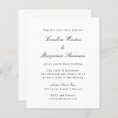 バジェットクラシックフォーマルエレガントウェディング招待状 (正面/裏面)