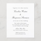 バジェットクラシックフォーマルエレガントウェディング招待状 (正面)