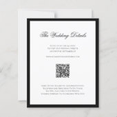 バジェットクラシックブラック&ホワイトQRコー結婚ド (裏面)