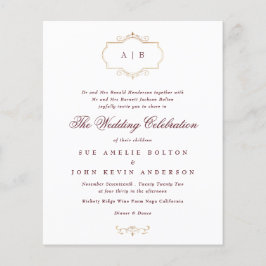 バジェットクラシックブルゴーニュ&ネイビー結婚モグラム チラシ