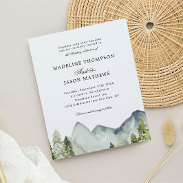 バジェットクラシックマウンテンフォレストウォーター結婚カラー